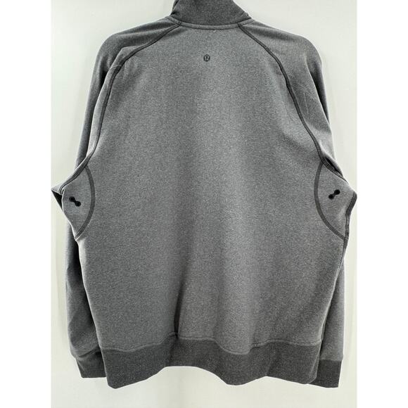 Lululemon Mens Gray Jacket Full Zip Bomber Warm Up Track Active Performance L - Picture 4 of 10